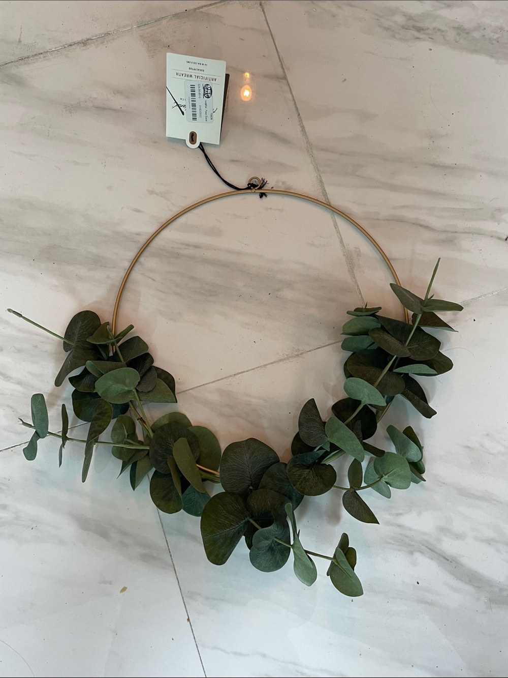 Hearth & Hand Green Eucalyptus Hoop Wreath